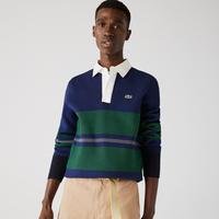 Lacoste Men’s Contrast Neck And Stripes Rugby SweaterWRF