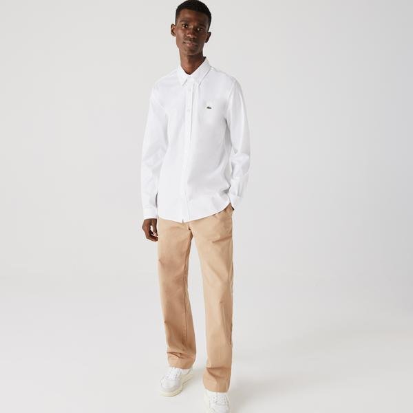 Lacoste Pánska bavlnená košeľa Slim Fit Premium značky 