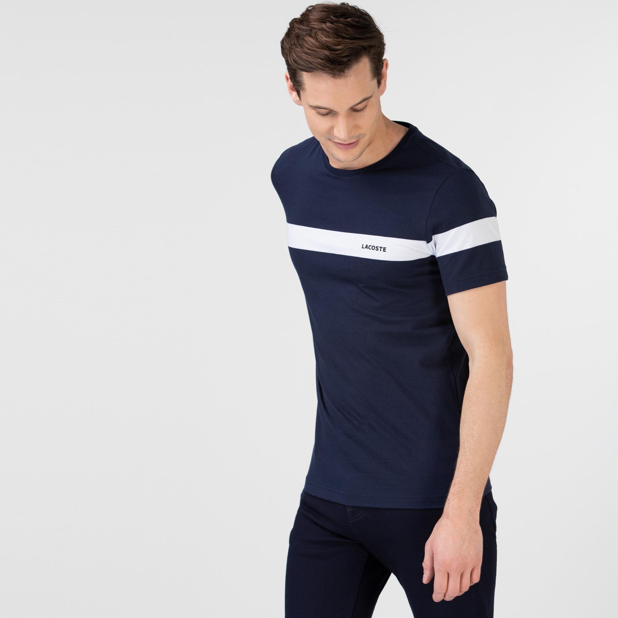 Lacoste Men's Round Neck Striped T-Shirt