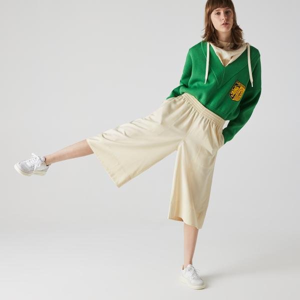 Lacoste Dámska splývavá culotte sukňa  s vysokým pásom