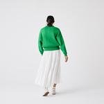 Lacoste Women’s LIVE V-Neck Blazon Patch Sweater