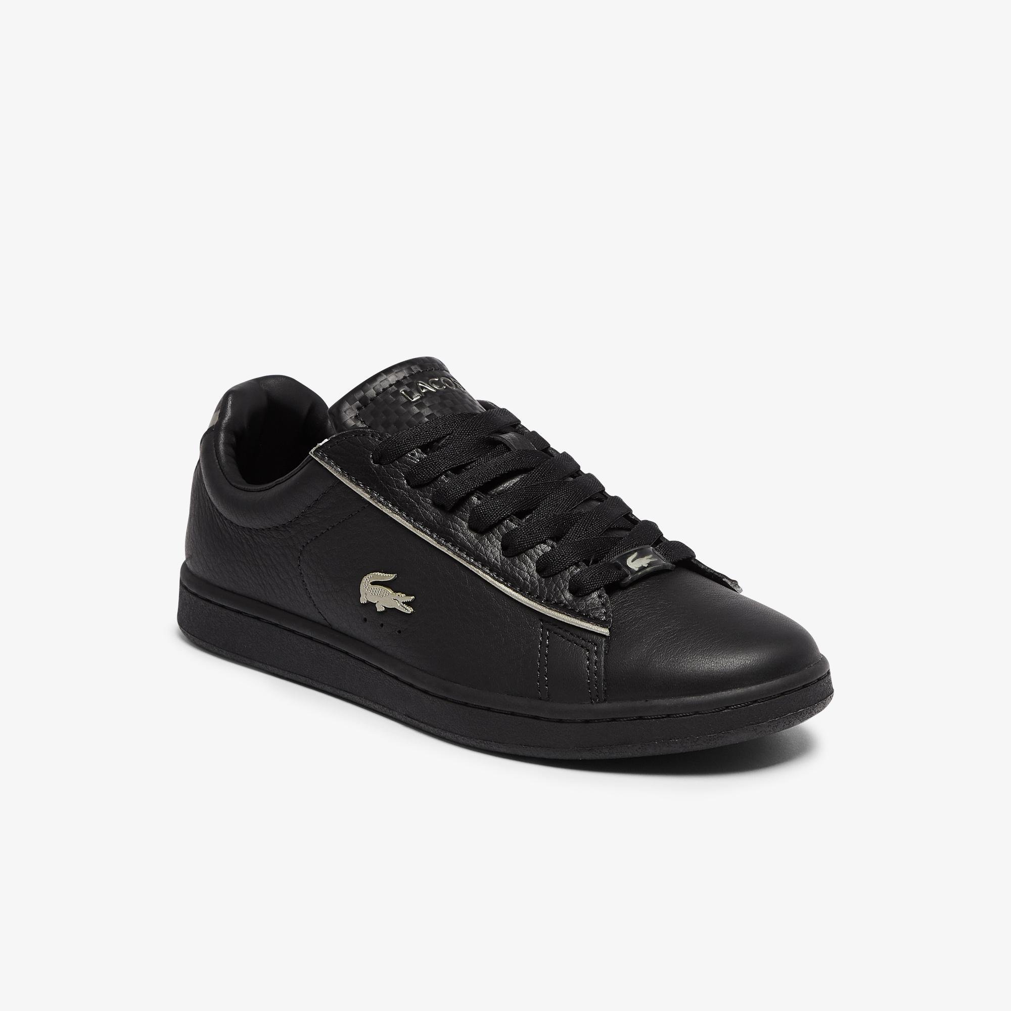 Lacoste Women's Carnaby Evo Leather Platinum Detailing Trainers