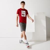 Lacoste męski T-shirt Lacoste SPORT oddychający z nadrukiem 3D029