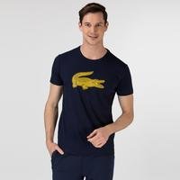 Lacoste męski T-shirt z oddychającego dżerseju z nadrukiem 3D z logo krokodyla SPORT1RH