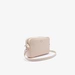 Lacoste Women's Daily Classic Coated Piqué Canvas Square Zip Shoulder Bag