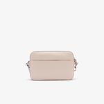 Lacoste Women's Daily Classic Coated Piqué Canvas Square Zip Shoulder Bag