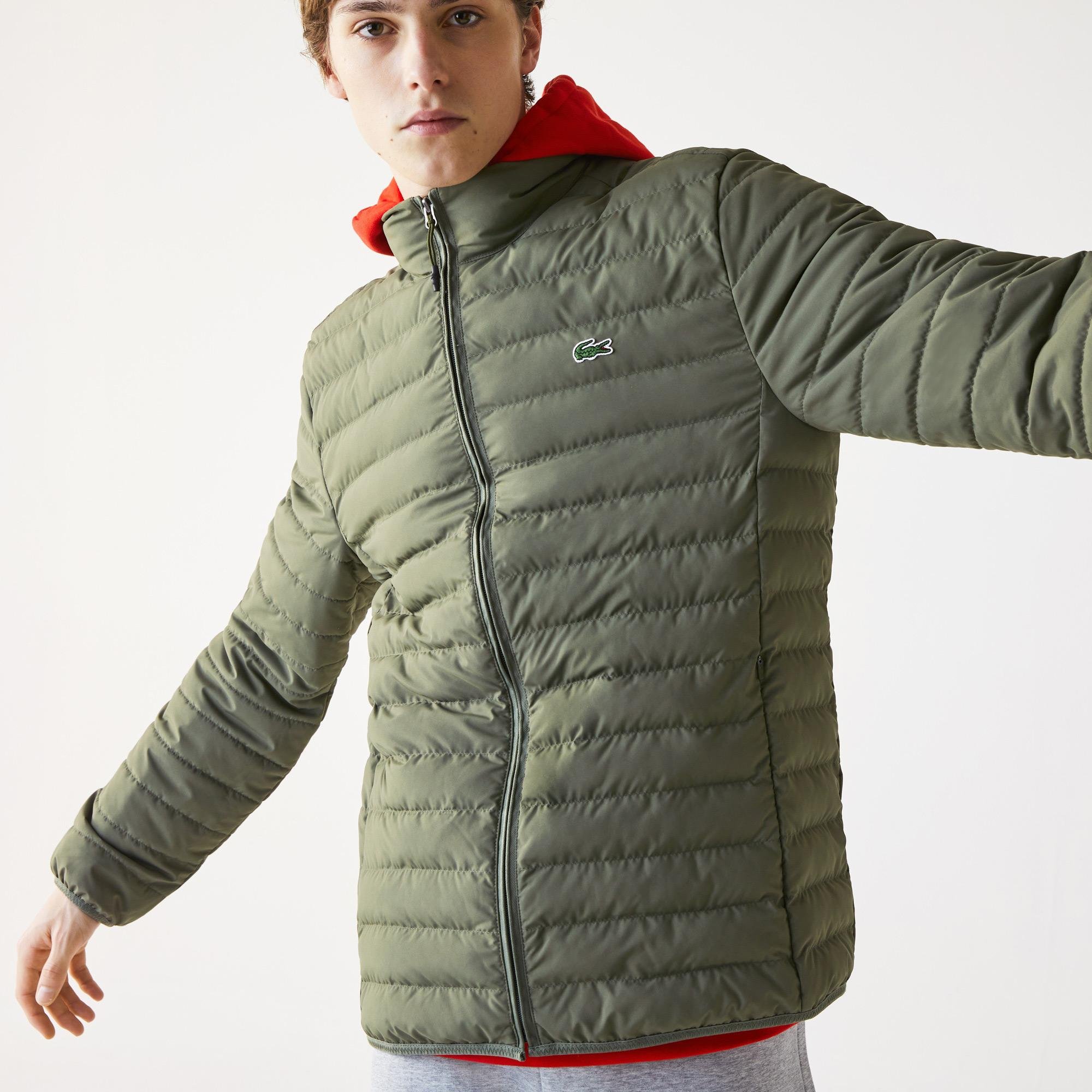 Lacoste Men?s Lightweight Water-Resistant Quilted Zip Jacket