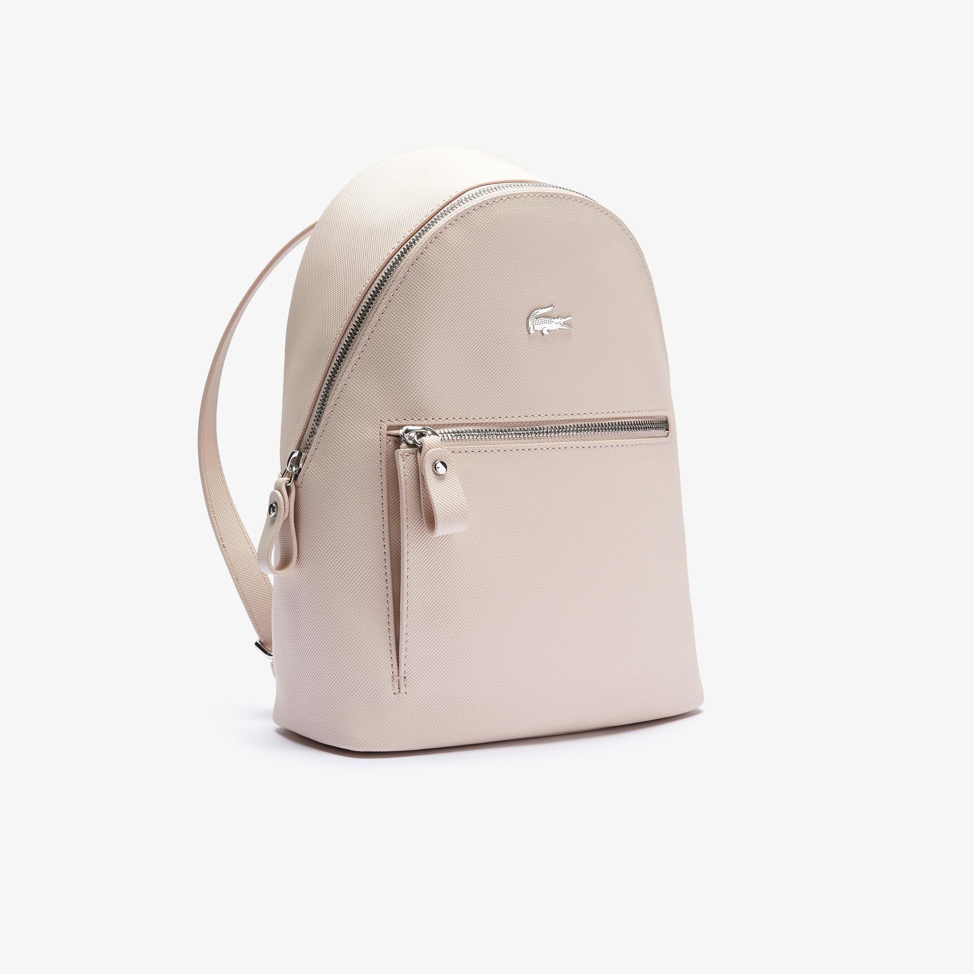 Lacoste Women's Daily Classic Coated Piqué Canvas Backpack