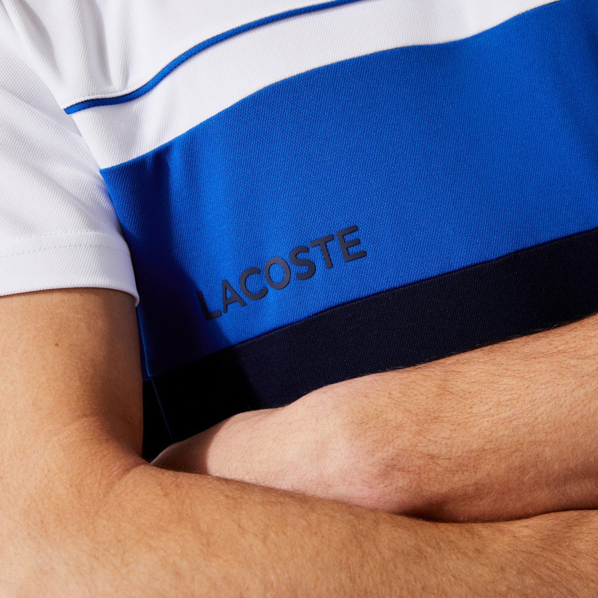 Men’s Lacoste SPORT Crew Neck Breathable Colourblock T-shirt