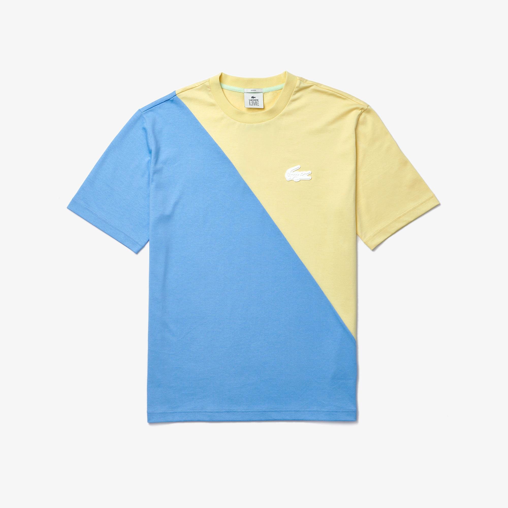 Lacoste Unisex LIVE Loose Fit Bicolour Cotton T-shirt
