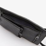 Lacoste Men’s Soft matte Neck Strap Grained Leather Wallet Bag