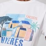 Lacoste Men’s Crew Neck Landscape Print Cotton T-shirt
