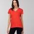 Lacoste Kadın Slim Fit V Yaka Kırmızı T-Shirt32K
