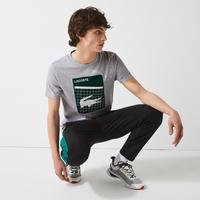 Lacoste SPORT Męski oddychający T-shirt z nadrukiem 3DCCA