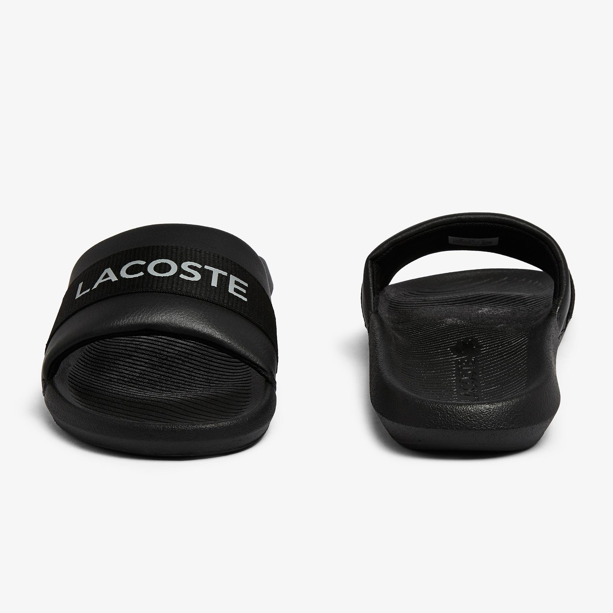 Lacoste Men's Croco Slides Textile Logo
