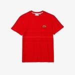 Lacoste Men’s Made In France Textured Striped Organic Cotton T-shirt