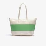 Lacoste Women’s L.12.12 Colorblock Perforated Canvas Zip Tote Bag