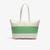 Lacoste Women’s L.12.12 Colorblock Perforated Canvas Zip Tote BagG58