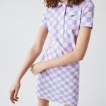 Lacoste Women’s LIVE Checkerboard Pattern Cotton Piqué Polo Dress