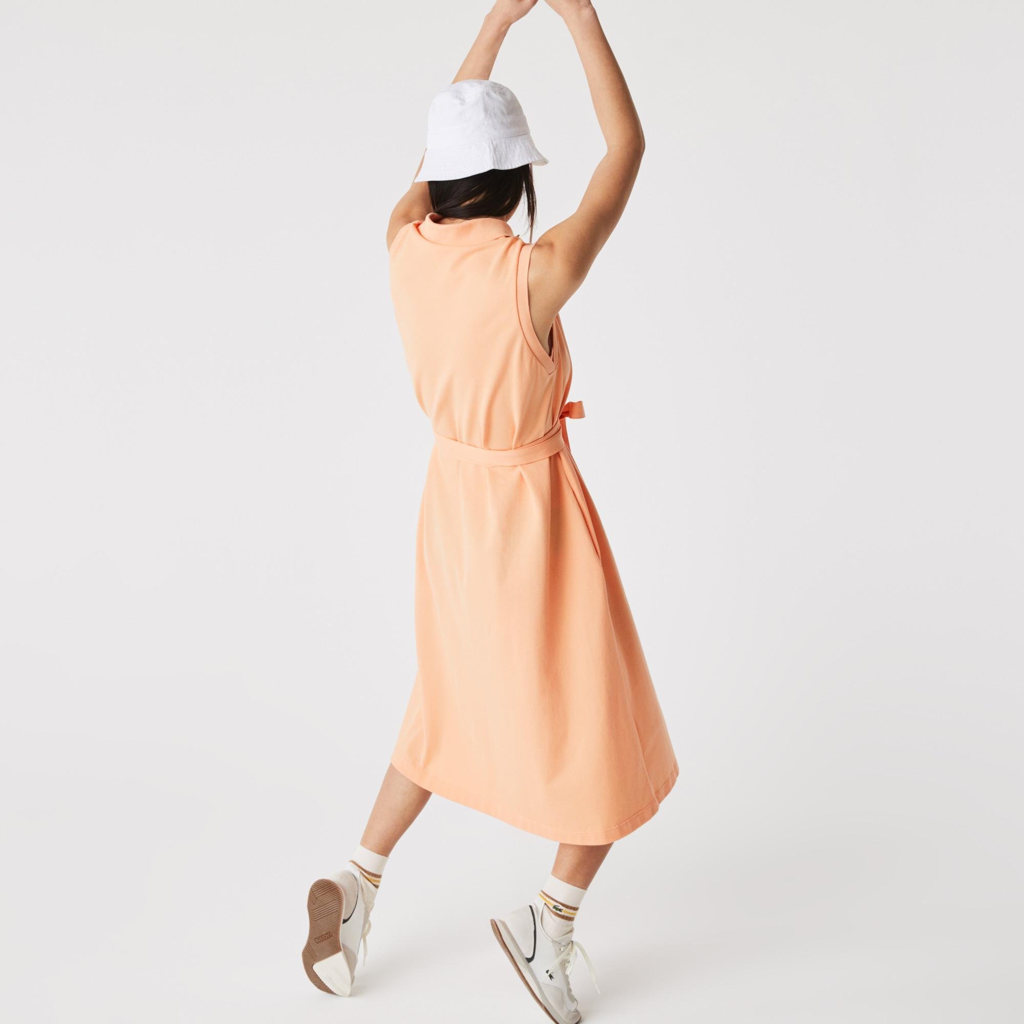 Lacoste Women's Cotton Piqué Belted Polo Dress