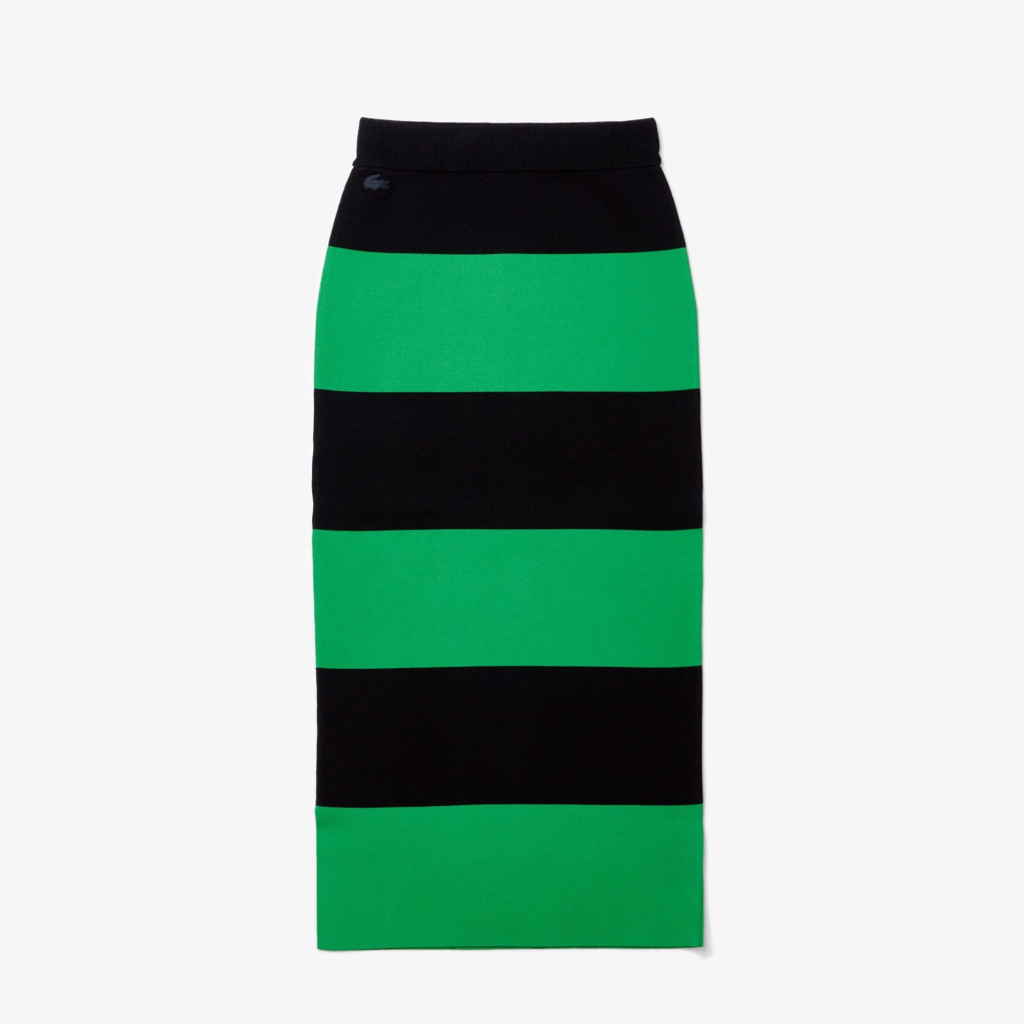 Lacoste Women?s Lacoste LIVE Long Striped Knit Skirt