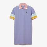 Lacoste Women’s Striped Accents Honeycomb Cotton Polo Dress