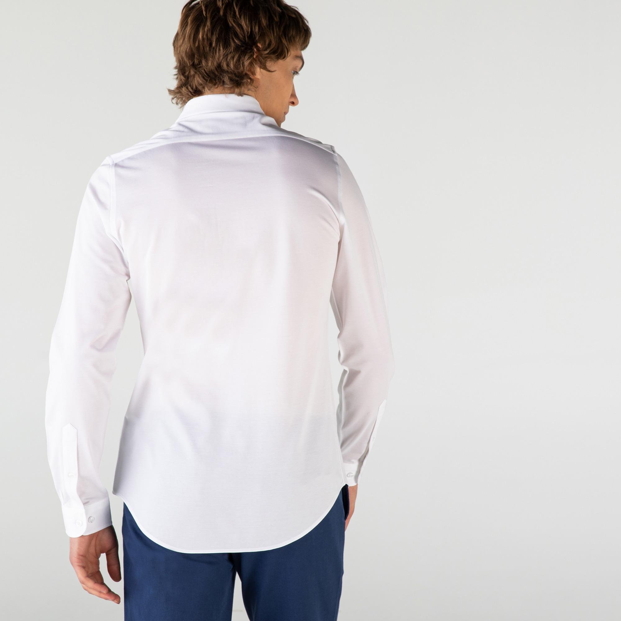 Lacoste Pánska tkaná košeľa s dlhým rukávom 