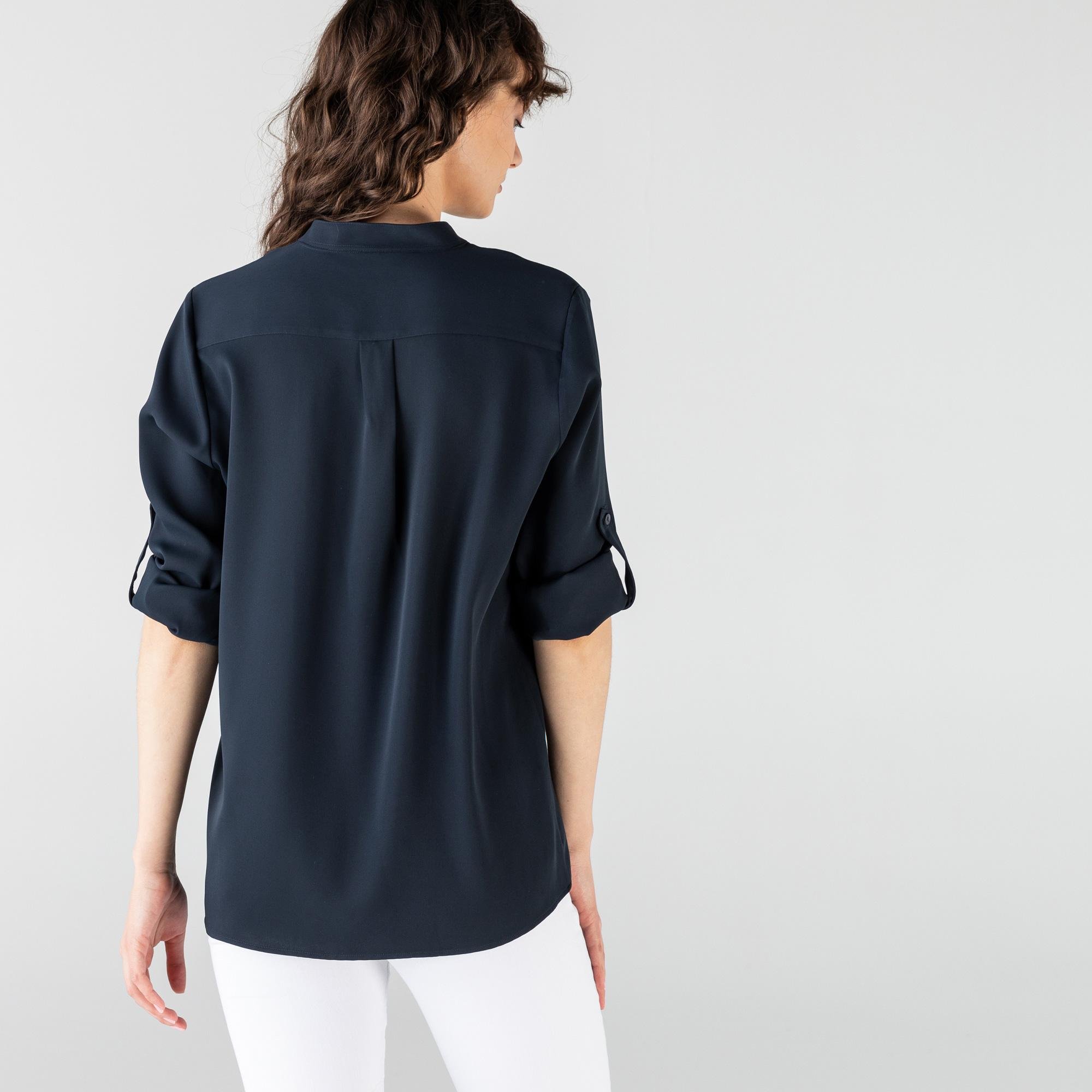 Lacoste  Ženy tkaná košile s dlouhým rukávem