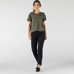 Lacoste black women's trousers with a fitted cut
