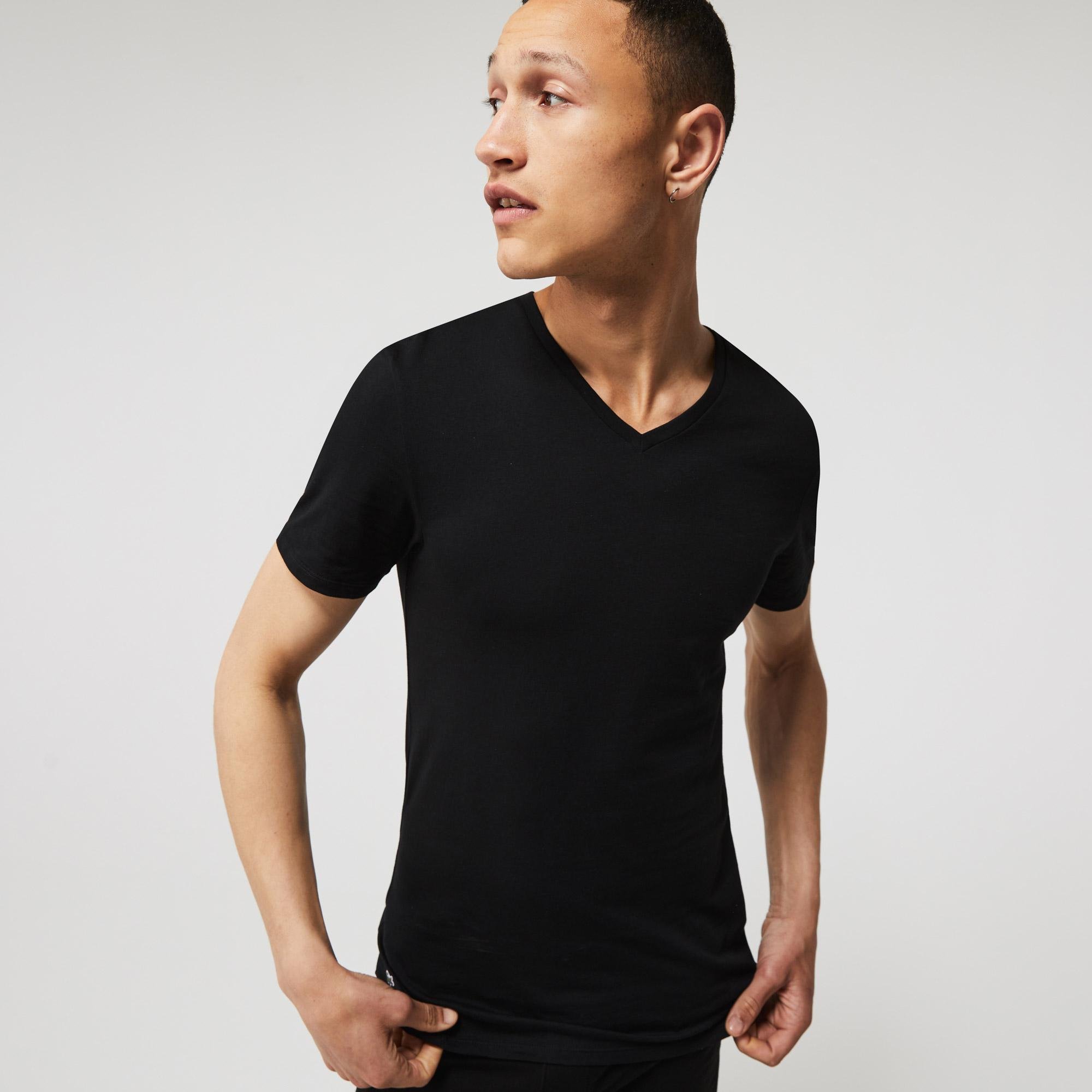Lacoste Férfi T-shirt z nyakvonal ban ben  V alakú,  háromcsomagos