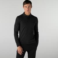 Smart Paris Long-sleeve Stretch Cotton Piqué Polo ShirtEL6