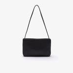 Lacoste Women’s Croco Crew Grained Leather Baguette Bag