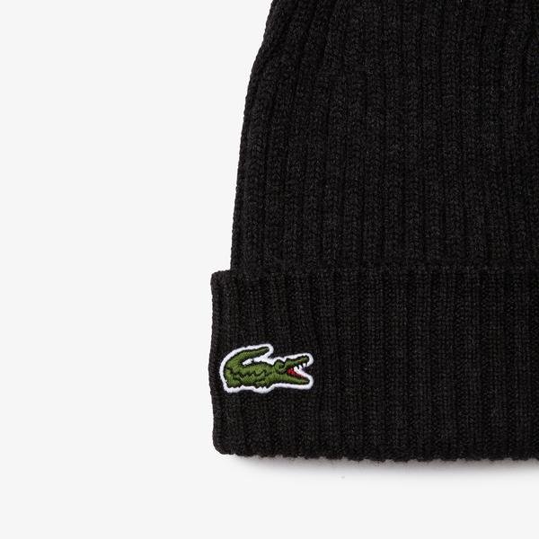 Lacoste Men's Ribbed Wool Beanie