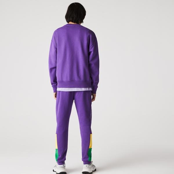 Lacoste Men's Branded Colorblock Fleece Jogging Pants