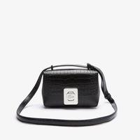 Lacoste Women’s Amelia Metal Clasp Embossed Leather Handbag000