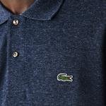 Lacoste Classic Fit Long-Sleeve Polo Shirt in Marl Petit Piqué