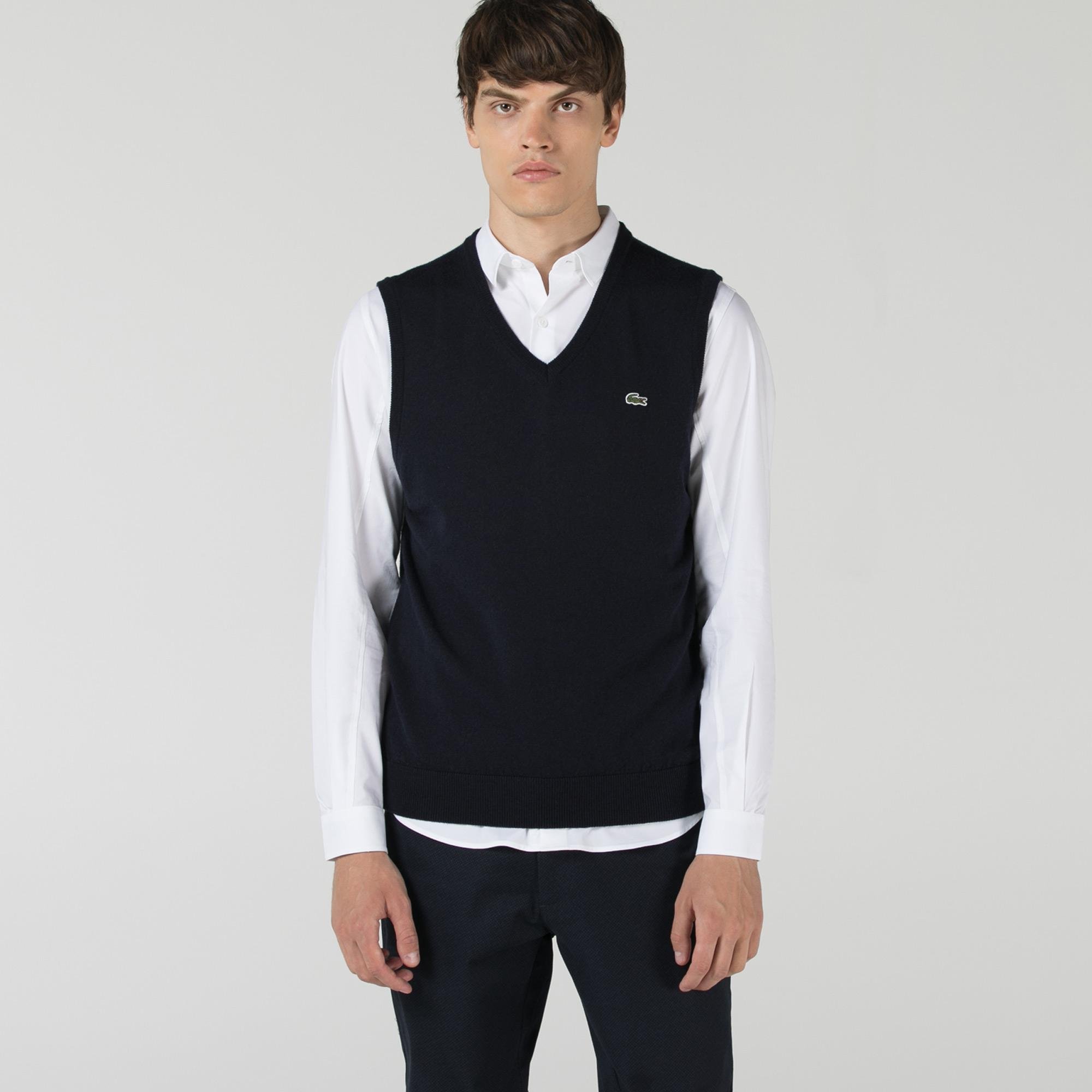 Lacoste светр чоловічий з V-вирізом