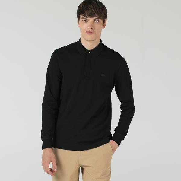 Lacoste Smart Paris long sleeve stretch cotton Polo Shirt