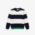 Lacoste Boys’ Crew Neck Striped Cotton Blend SweaterBeyaz