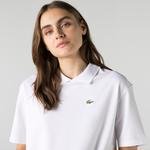 Lacoste Women’s LIVE Boxy Fit Stretch Cotton Piqué Polo Shirt