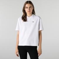 Lacoste Women’s LIVE Boxy Fit Stretch Cotton Piqué Polo Shirt001