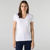 Lacoste футболка жіноча з V-вирізом001