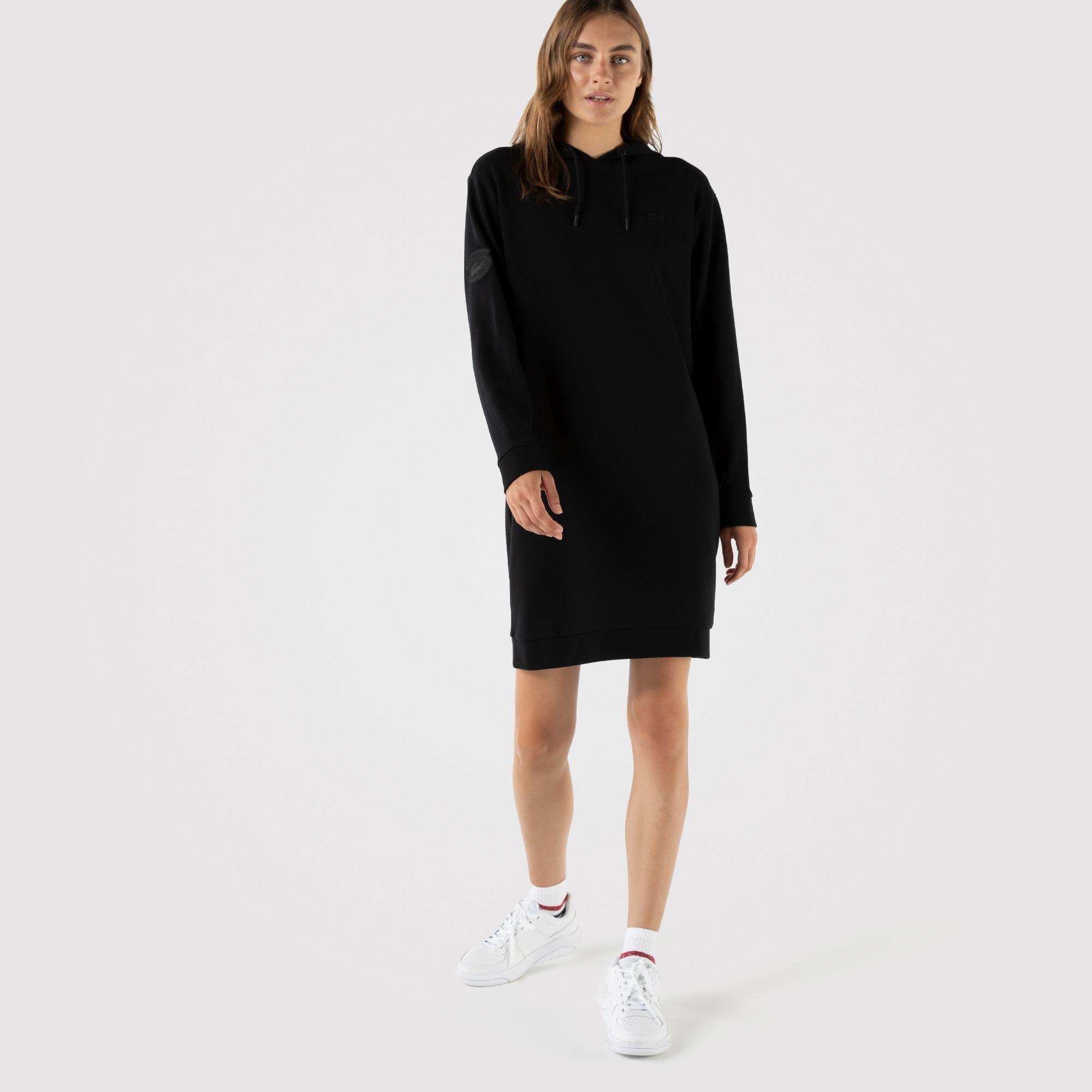 Lacoste Black women's dress with long sleeves EF2223 23S | lacoste.pl ...