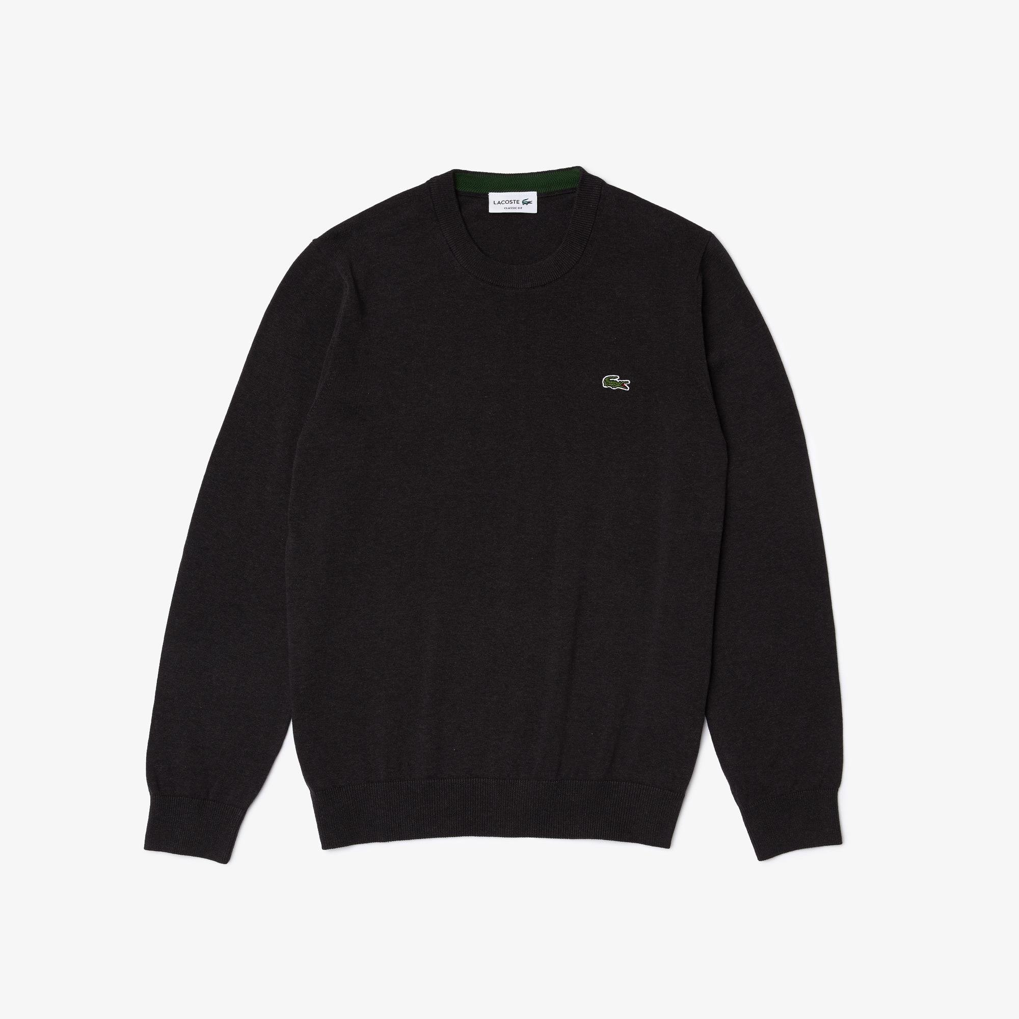 Lacoste Men's Knit from cotton organic with round neckline AH1985 ...