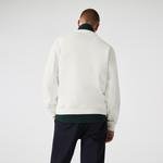 Lacoste Men's hoodie fleece cotton, with a zipper, Pennants L Badge