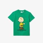 Lacoste Chlapčenské tričko z organickej bavlny  x Peanuts Print