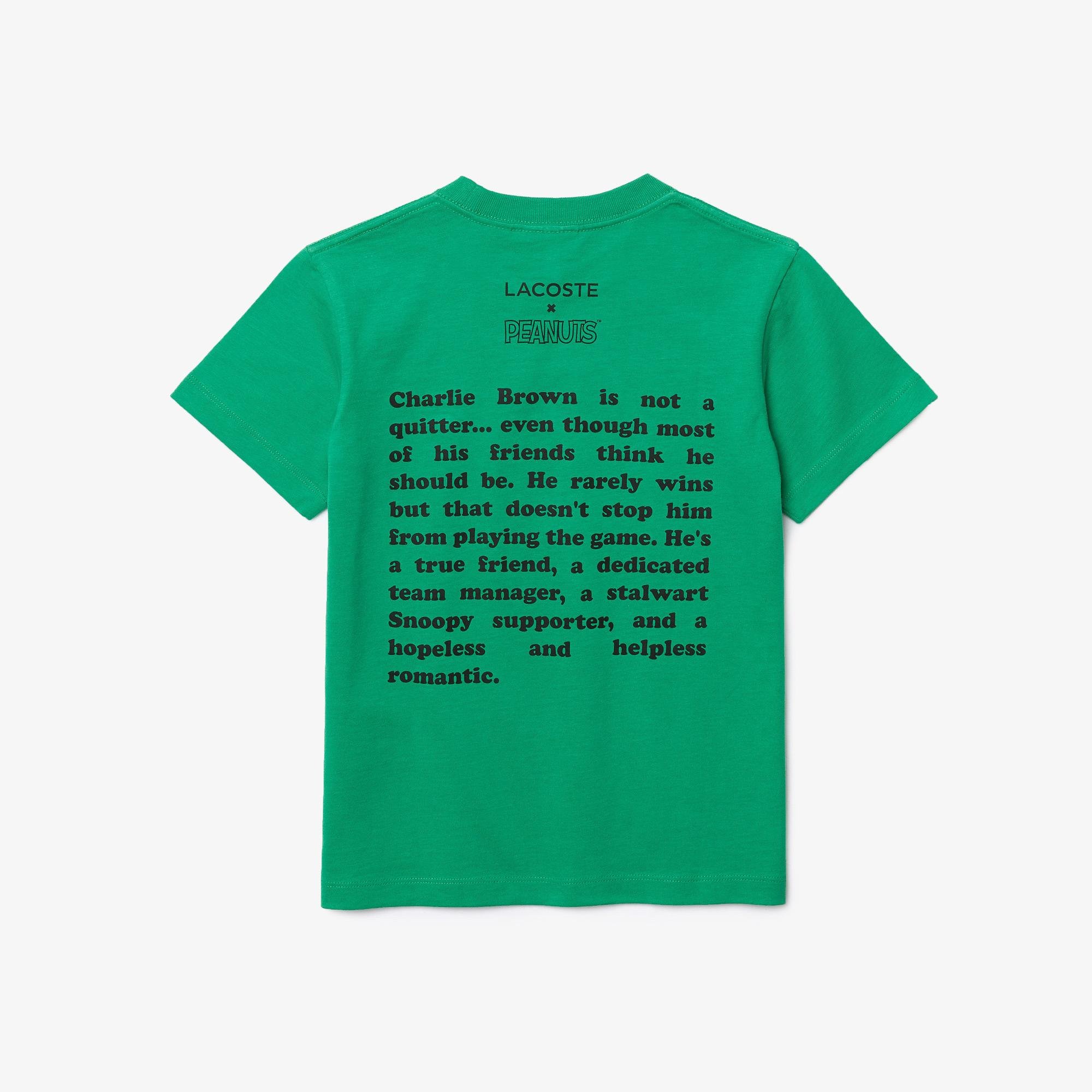 Lacoste Chlapčenské tričko z organickej bavlny  x Peanuts Print