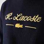 Lacoste Sweter męski z wełny i bawełny z haftowanym napisem 