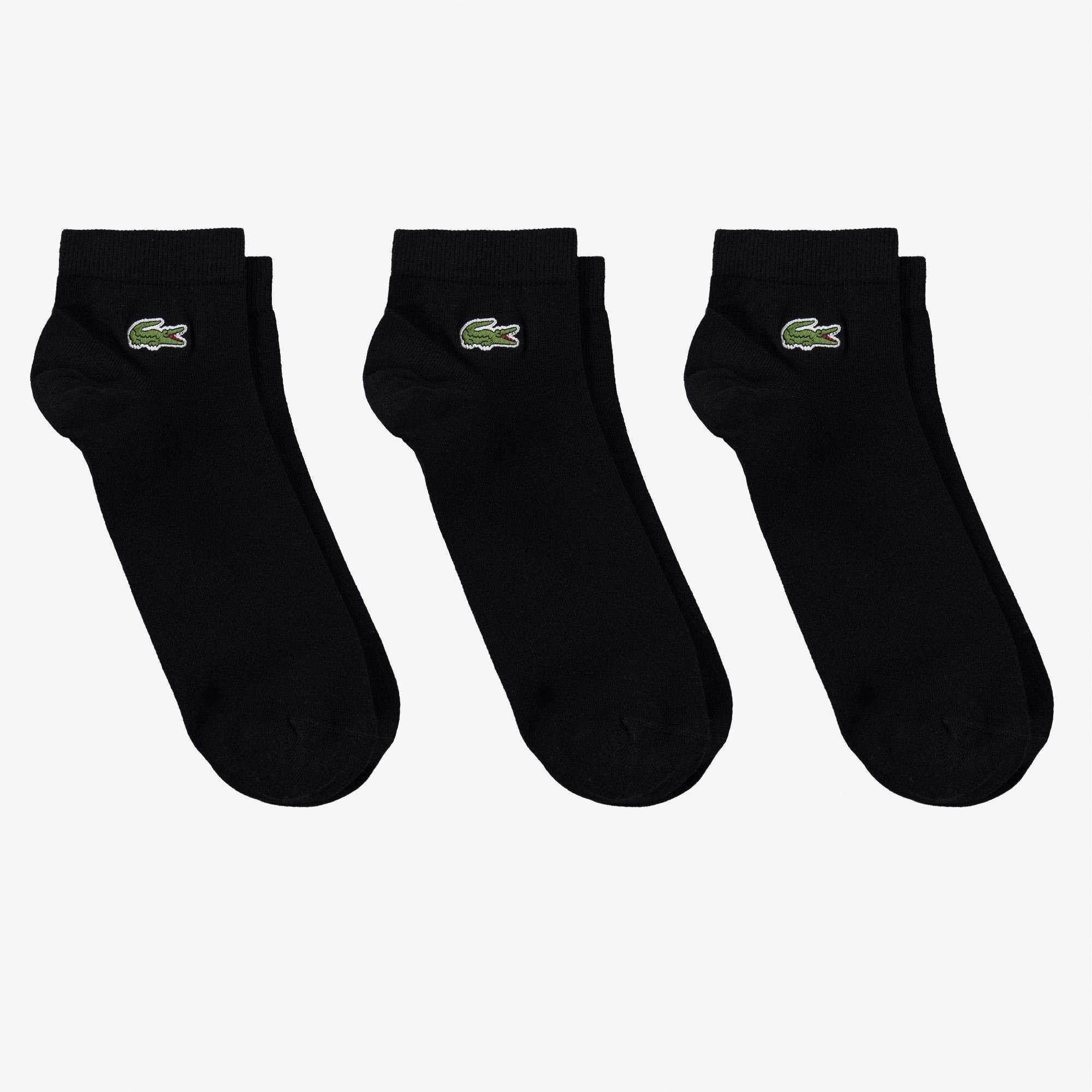 Lacoste Unisex 3'lü Siyah Çorap