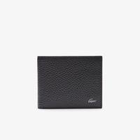 Lacoste Men's Soft matte Matte Full-Grain Leather Folding Wallet000